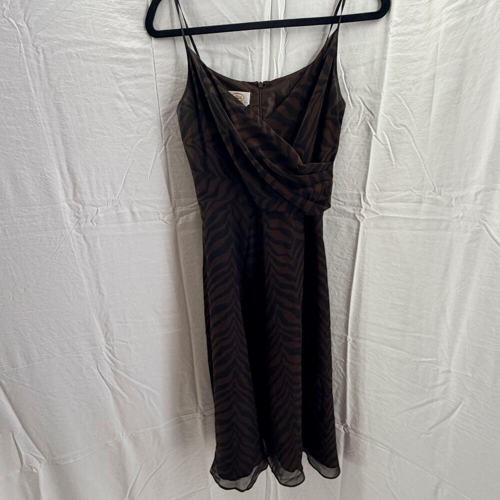 Vintage Talbots Pure Silk V-Neck Sleeveless Dress Size 4